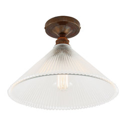 HANOI VINTAGE HOLOPHANE FLUSH CEILING LIGHT - Flush Ceiling Lights