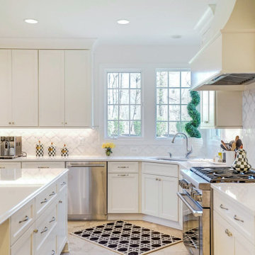 Breathtaking All White Kitchen in Herndon, VA
