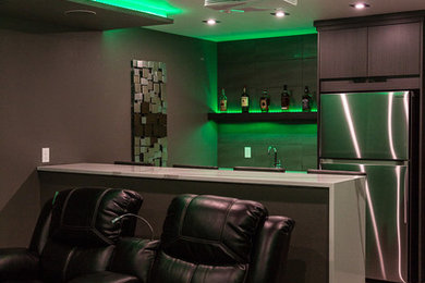 Example of a trendy home theater design in Other