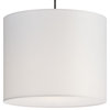 Markor Collection One-Light White Linen Shade Transitional Pendant
