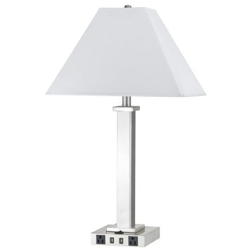 Cal Lighting LA-60003TB-9R Night Stand 1 Light Buffet Table Lamp - Brushed
