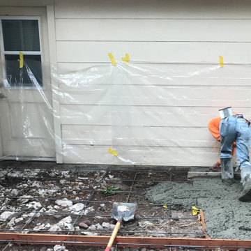 Siding protected; Construction Joints at Grade; Rebar Drilled into Foundation)