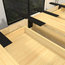 Black Countertop Support Bracket, T-Bracket, 18"