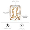 Arlo Metal Round Accent Table, Gold