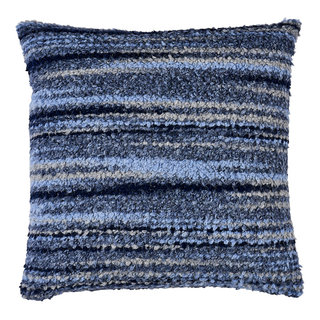 Surya Levi Denim 18x18 Toss Pillow with Polyester Insert