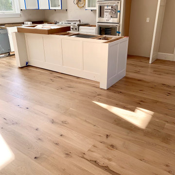 HUNTINGTON:  8" & 4" CHARACTER GRADE HERITAGE WHITE OAK INSTALLED & FINISHED