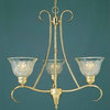 Versailles 3-Light Polished Solid Brass Interior Chandelier