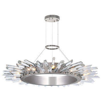 Thorns 12 Light Chandelier With Polished Nickel Finish