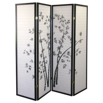4-Panel Room Divider, Bamboo