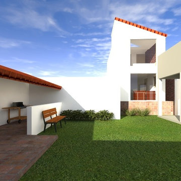 Diseño arquitectónico de casa habitacional. Modern house.