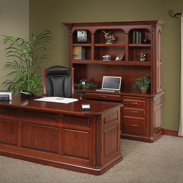 Luxury Amish Crafted Lexington Office Suite in Cherry