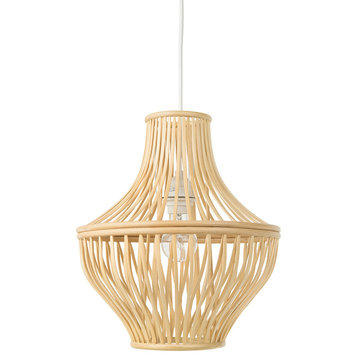 Bellona Bamboo Jar Pendant Lamp, Natural