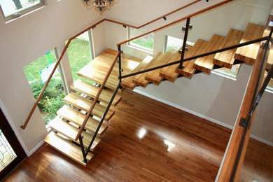 Example of a minimalist staircase design in Austin