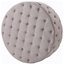 Savannah Tufted Round Entryway Bench Taupe