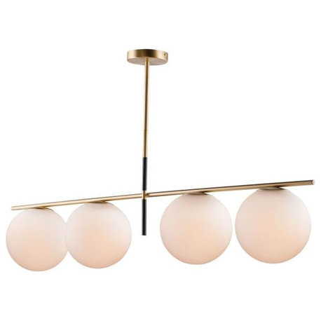 Maxim Lighting 26036SWSBRBK Vesper, 4 Light Linear Pendant, Multi-Color