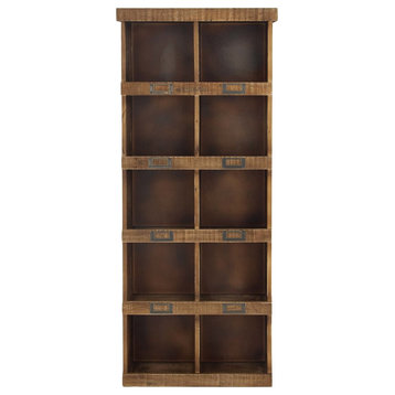 Rustic Brown Wood Wall Shelf 45887