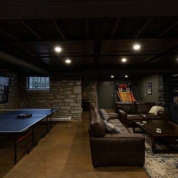 Old World Irish Pub Basement Finish Kansas City, MO