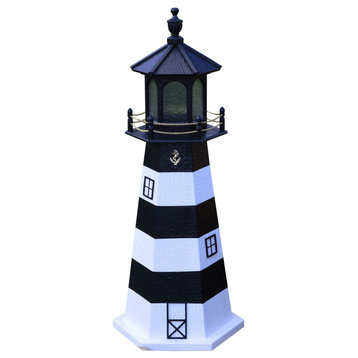 Bodie Island, North Carolina 4' Replica Lighthouse, Solar Light