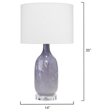 Lavender Glass Acrylic Maya Table Lamp