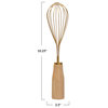 Standing Stainless Steel Whisk With Wood Handle, Gold Finish