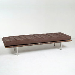 Mies van der Rohe: Barcelona 3-seater Bench Reproduction - Indoor Benches