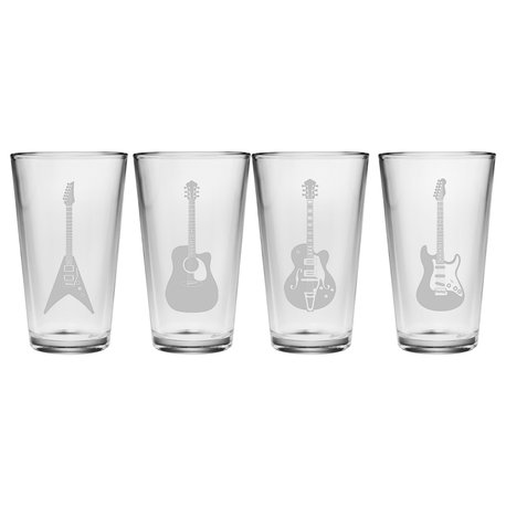 Rock'n'Roll 4-Piece Pint Glass Set