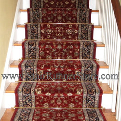 Straight Staircase Stair Runner with Decorative Hardware - Hall And Stair Runners