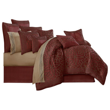 Five Queens Court Chianti 4-Piece Comforter Set, Queen