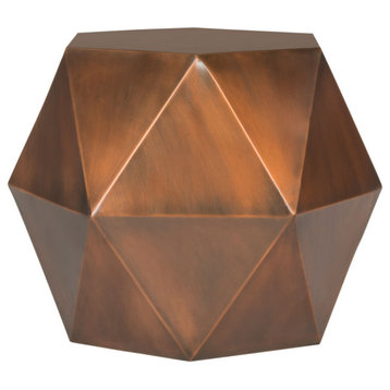 Strider Faceted Side Table Copper
