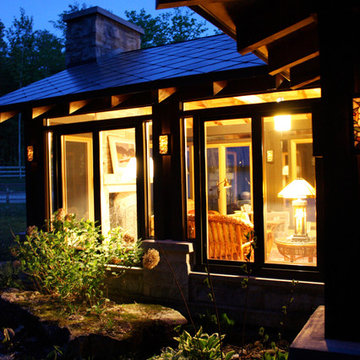 Post and Beam Porch with "Floating" Windows