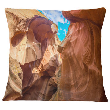 Sky From Antelope Canyon Landscape Photo Throw Pillow, 16"x16"