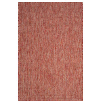 Safavieh Courtyard Cy8520-36522 Red, Red Area Rug, 5'3"x7'7"