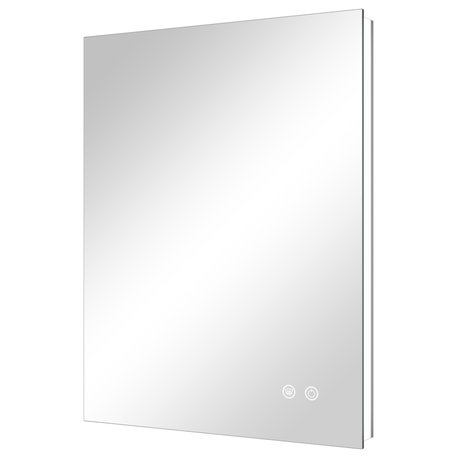 Backlit LED Mirror for Bathroom, Anti-Fog Dimmable, Silver, 36x28