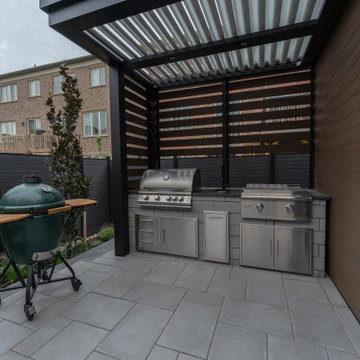 Backyard Transformation | Cabana, Outdoor Kitchen & Privacy Fence