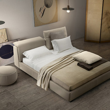 Sound Leather Bed by Gamma Arredamenti