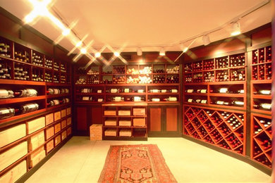 Design ideas for a modern wine cellar in Boston.