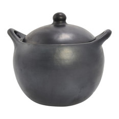 Black Clay, La Chamba Rounded Soup Pot, Large