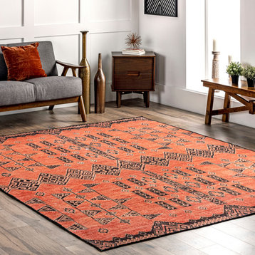 nuLOOM Quincy Cotton-Blend Traditional Area Rug, Rust 5' 3" x 7' 7"