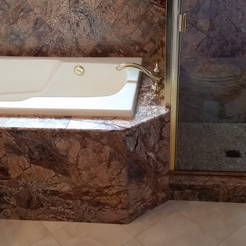 Brass Marble Master Bath