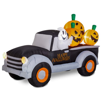 8' Lighted Inflatable Jack-O-Lantern Pumpkins Decor, Truck