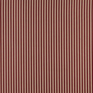 Burgundy And Beige Thin Striped Jacquard Woven Upholstery Fabric By The Yard
