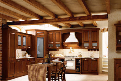Custom Kitchen crafted entirely with the Mediterranean Cherry Wood