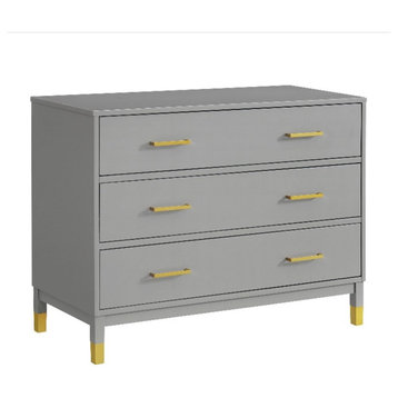 Picket House Furnishings Dani Wood Chest W/ Power Port in Gray