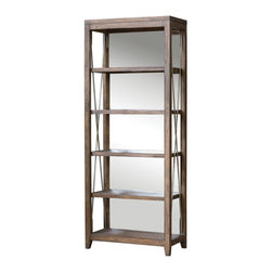 Uttermost - Uttermost Delancey Weathered Oak Etagere - Display And Wall Shelves 