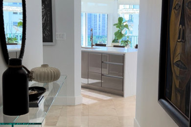 Inspiration for a contemporary hallway remodel in Miami