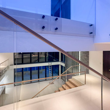 Project #126 | Contemporary Staircases with Integrated LEDs & Glass Railing