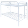 Metal Twin Over Twin Size Bunk Bed, White