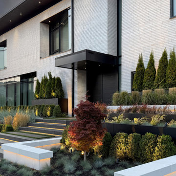 Contemporary Indoor Pool & Landscaping in Saint-Laurent