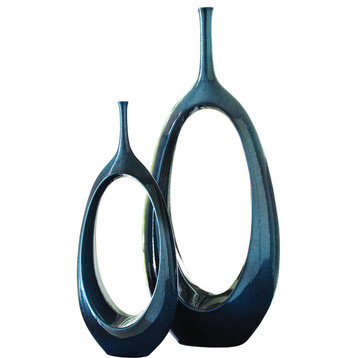 Open Oval Ring Vase, Celestial, Small