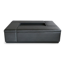 Bayswater Ottoman in Black - Footstools & Ottomans